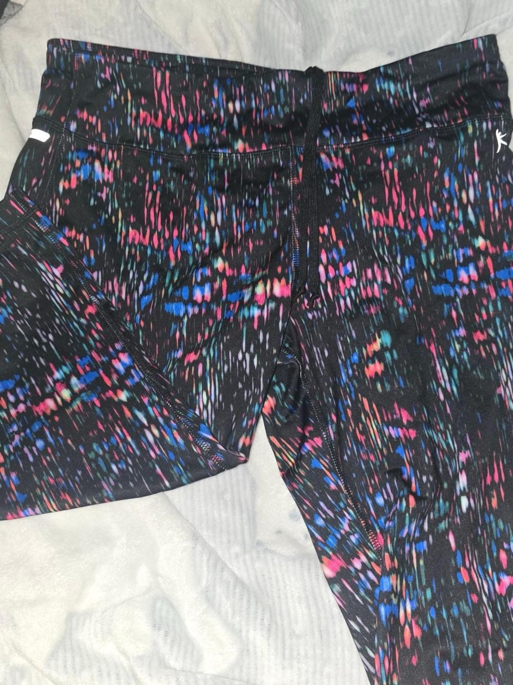 Danskin Now Black Multicolor Speckle Leggings